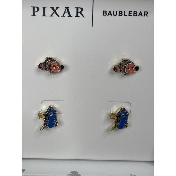 New Baublebar 2 Pairs Stud Earrings Disney Pixar Finding Nemo & Dory - Picture 3 of 3